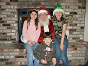  Bailey Learned, Santa, Morgan Learned with 