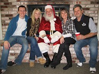  Santa with Travis, Stephanie, Janet & Bruce Hoover