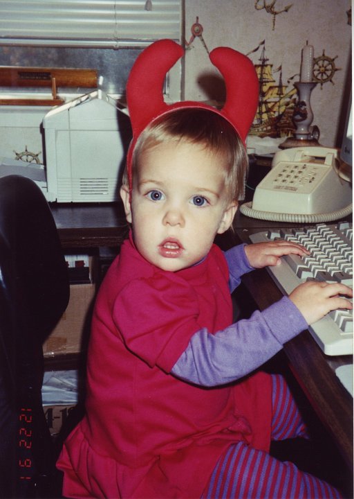 1991_12_22_Heather.jpg - December 22, 1991 - The computer "whiz"