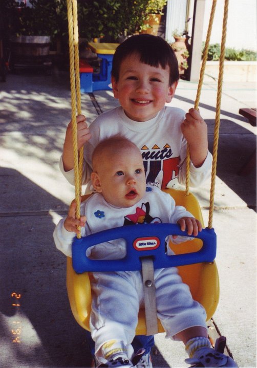 1994_01_21_T&S.jpg - They both loved to swing - January 21, 1994