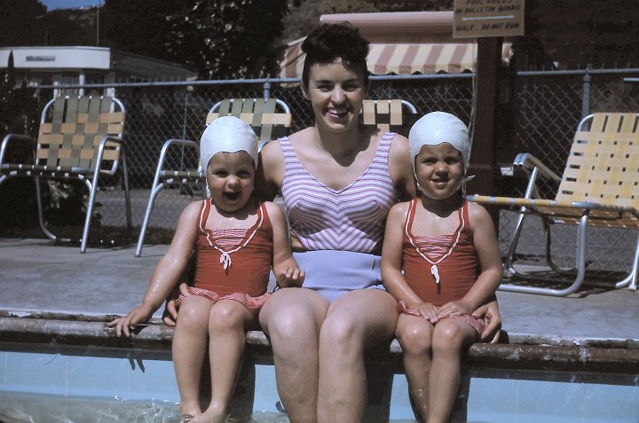 1963_04b.jpg - Swimmers April 1963 with the hot momma again