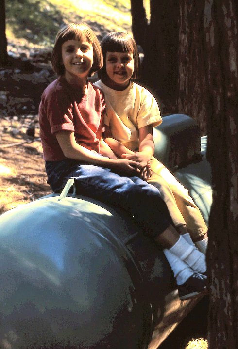 1968_02a.jpg - Sitting on "Champ" at the cabin - February 1968